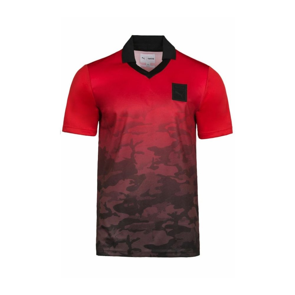 Puma x Trapstar Football Polo Shirt Cherry Camo